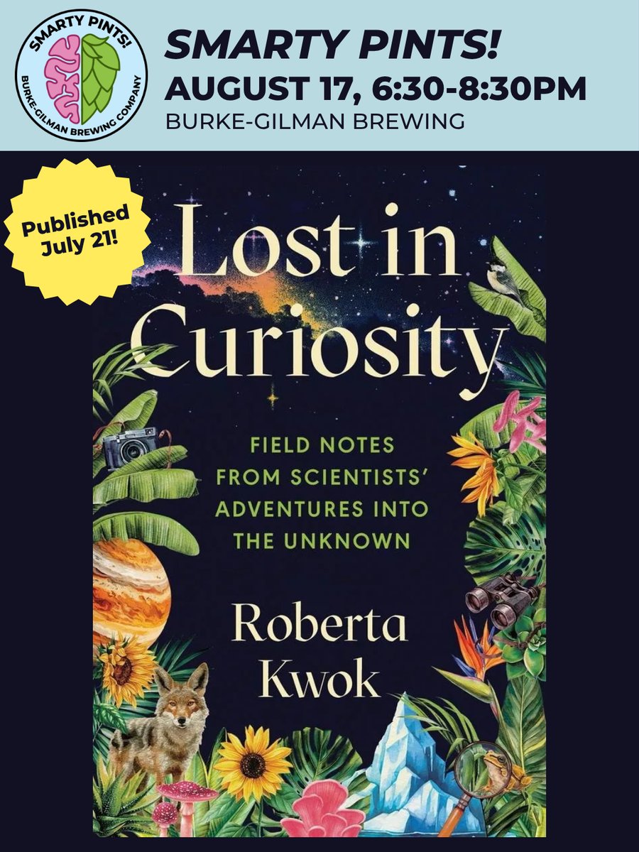 Smarty Pints flyer: Roberta Kwok on her book Lost in Curiosity
